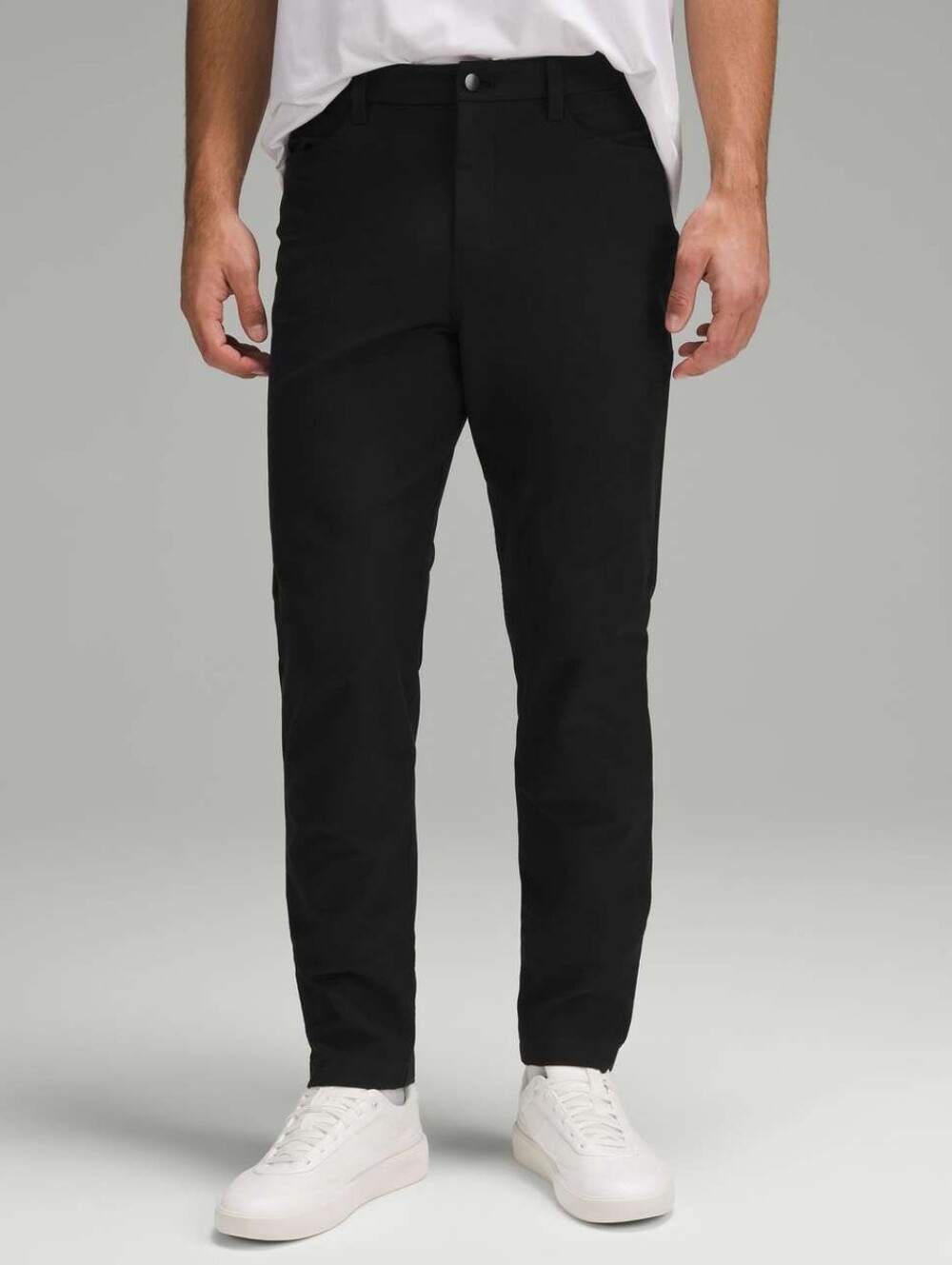 Lululemon ABC Slim Fit 5 Pocket Cropped Utilitech Pant in Black 25"